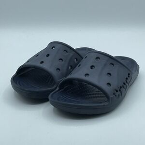 Crocs Men's 5 Women's 7 Sandals Baya II Slides, Waterproof Shower Shoes Navy
